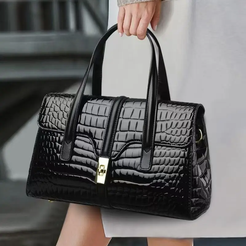 2027 New Fashion Leopard Women Handbags European Design Patent Leather Ladies Shoulder Bags Female Girl Luxury Crossbody Bag