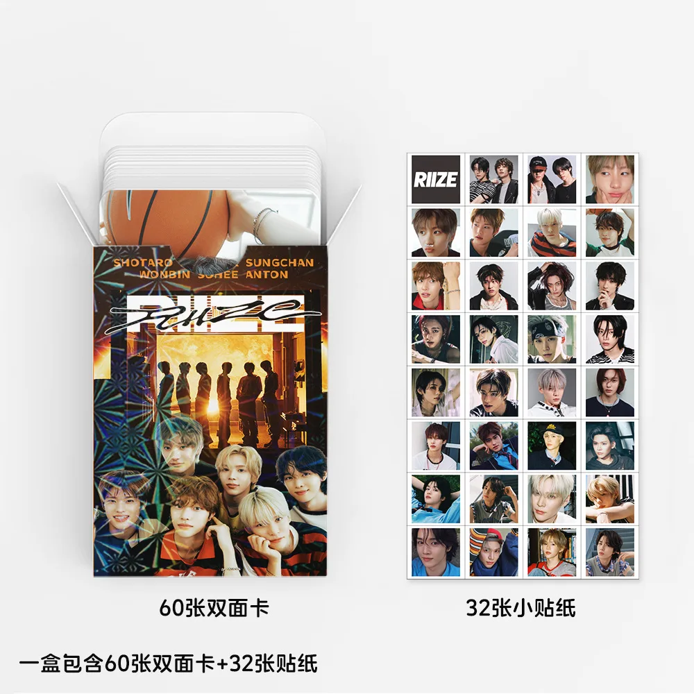 92 قطعة/المجموعة/المجموعة RIIZE Idol Boy ألبوم جديد بطاقات Lomo الشهرة SHOTARO EUNSEOK WONBIN SUNGCHAN HD Printd Photocards وملصق المشجعين هدية