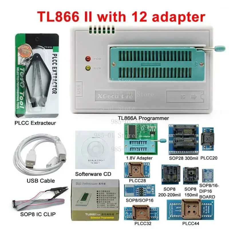 Universal multi-specification programmer for flash and BIOS burning, suitable for notebook and vehicle mainboard