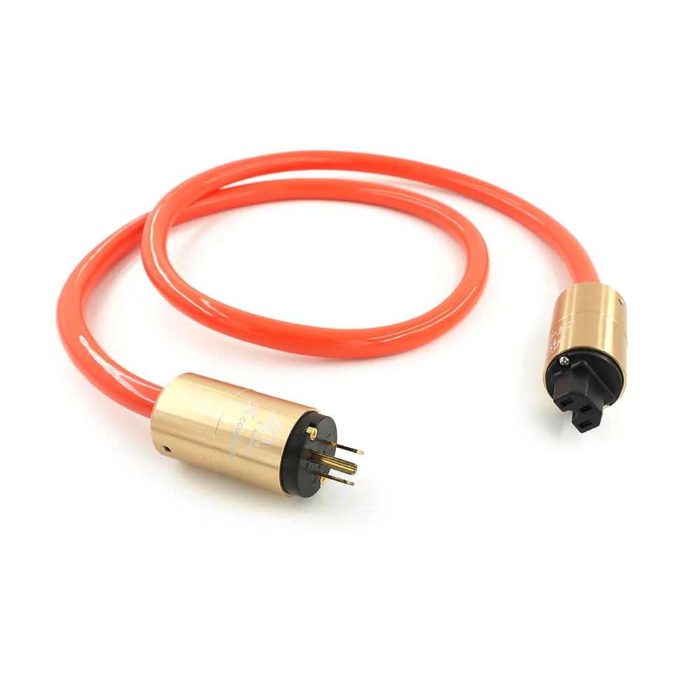 High Quality  5N OFC Pure Copper European standard Power Connector US/EU Schuko Power Cord AC Mains Power Cable Pow