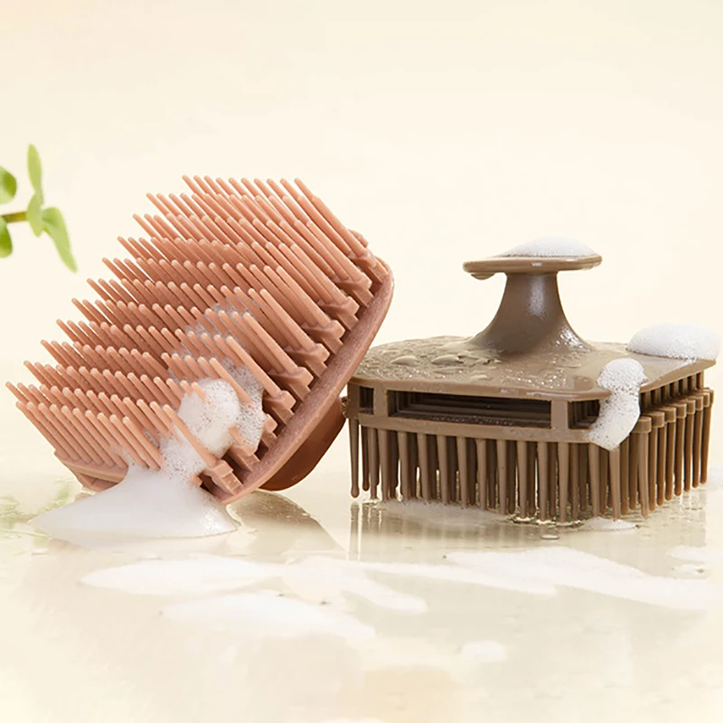 Siliconen Shampoo Hoofdhuid Haar Massageapparaat Hoofd Lichaam Hoofdhuid Massage Borstel Haar Wasborstel Hoofdhuid Exfoliator Borstelkop Scrubber Tools