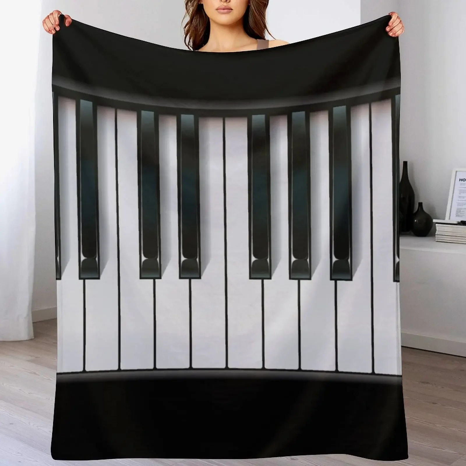 Piano Throw Blanket Stain Resistant Cozy Warm Blanket