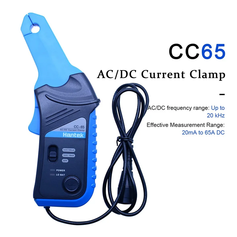 Atual AC/DC Current Clamp Meter Multimeter Hantek Oscilloscope CC65 AC/DC Bandwidth With BNC Type Connector