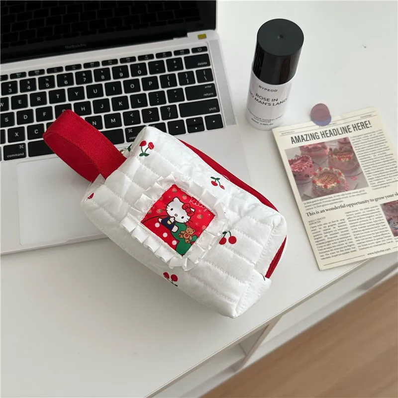 Dames Leuke Grote Capaciteit Kat Make-up Tas Instagram Reizen Draagbare Toilettas Student Penetui