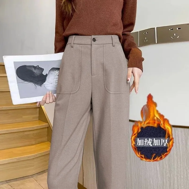 Forrado thiened queimado feminino outono inverno nova cintura alta emagrecimento nove pontos tamanho pequeno tt914