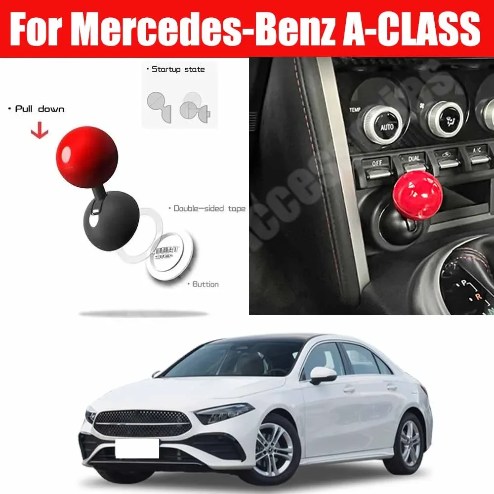 

For Mercedes-Benz A-class Car Engine START Button Replace Cover STOP Switch ball style Car Accessories