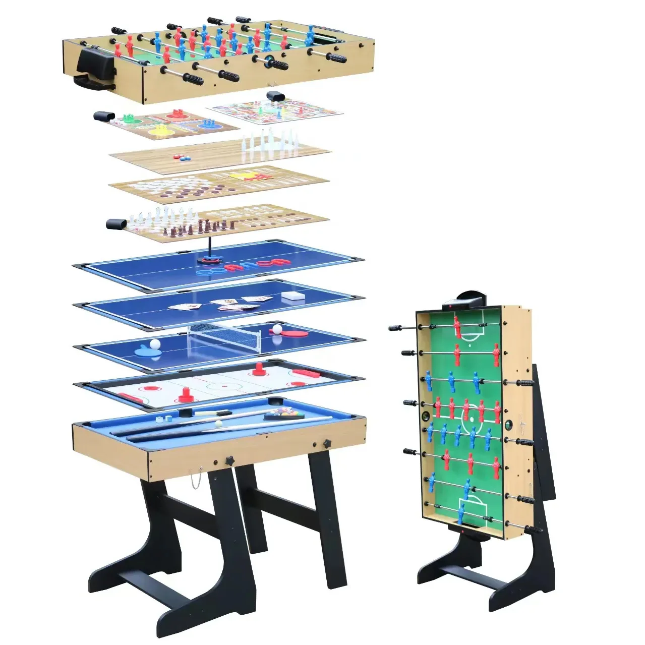 

Factory's 15-in-1 Multifunctional Game Table Essential for Parent-Child Play Features Football Ping Pong Tables MDF