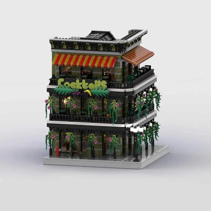 4483 قطعة MOC نيو أورليانز كوكتيل بار وحدات نموذج ألعاب مكعبات البناء العمارة هدية الكريسماس لتقوم بها بنفسك فكرة إبداعية عيد ميلاد