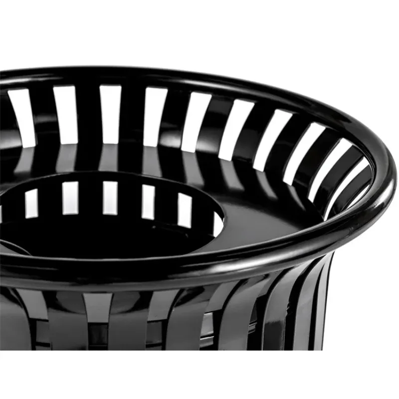 Garbage Outdoor Metal Scrap Black Commercial Can Wheels Storage Cover High Durability Kitchen Dumpster Trash Can