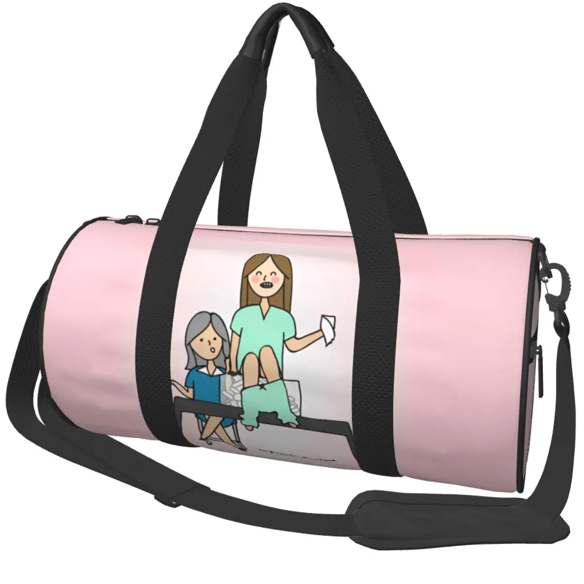 Enfermera En Apuros Nurse Gym Bag Oxford Sports Bags with Shoes Travel Training Custom Handbag Cute Fitness Bag For Men