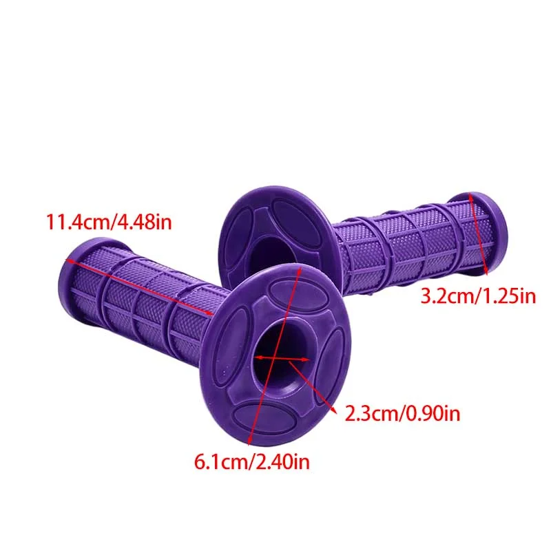 Motorcycle Throttle Clutch Grip Cover Purple Gloves Wear Resistant Handlebar Pair