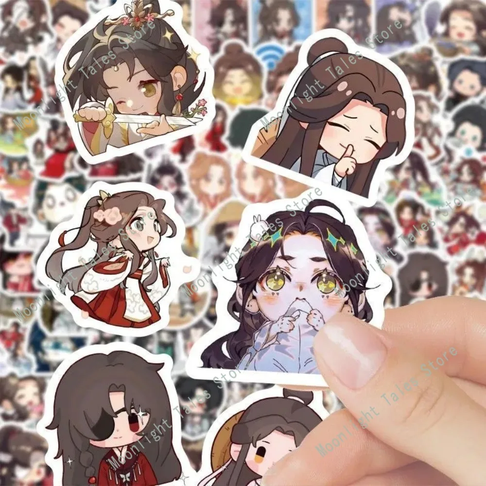 

100Pcs Tian Guan Ci Fu Stickers Hua Cheng Xie Lian for Notebook Computer Phone Decoration Chibi Fanmade Anime Accessories