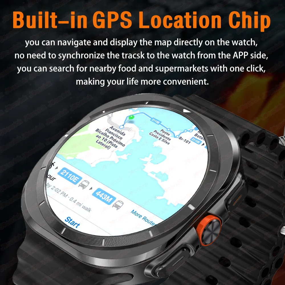2025 New For Galaxy Watch7 GPS Smart Watch Men 4GB Memory Compass Record Video Playback Heart Rate Bluetooth Call Smartwatch