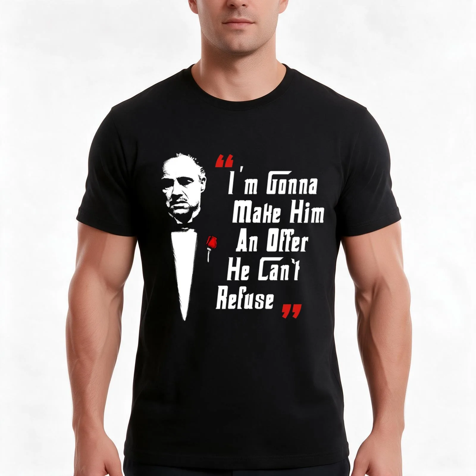 I'm going to make him an offer he can't refuse T-Shirt Summer Casual Cotton Tee Oversized Streetwear Tops Unisex Men Women