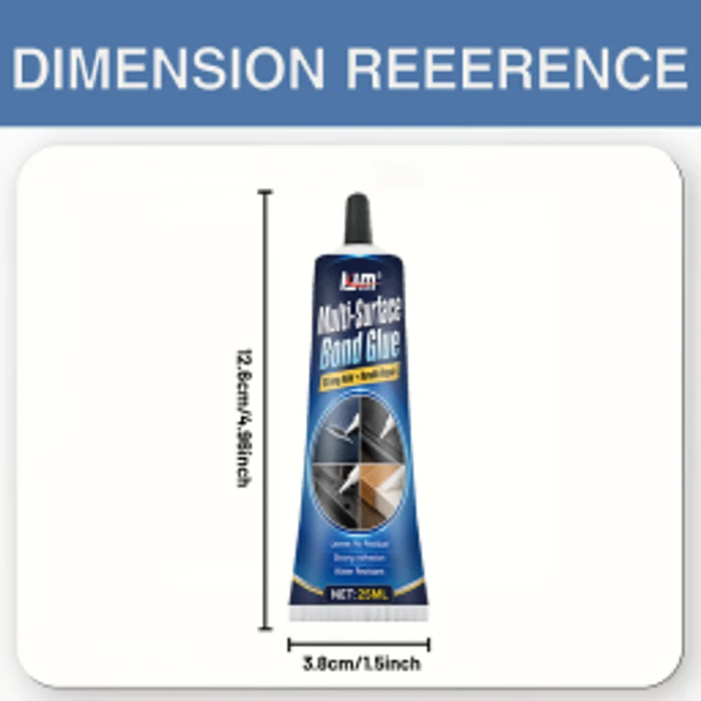 Clear Adhesive Glue, Multi-Purpose for Phone Screen Repair, Jewelry & Rhinestone DIY, Flexible Glue with Precision Needle and Fr