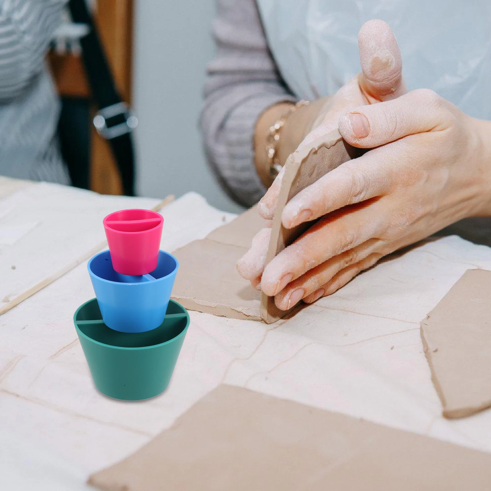 

3Pcs Pottery Rim Cone Tools Plastic Ceramic Clay Mug Vase Molds DIY Craft Painting Shaping Supplies Pottery Rim Cone