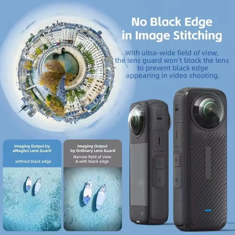 غطاء حماية للعدسة لـ Insta360 X4 يحمي العدسة من الخدوش ملحقات الكاميرا الرياضية المقاومة للخدش S2Q8