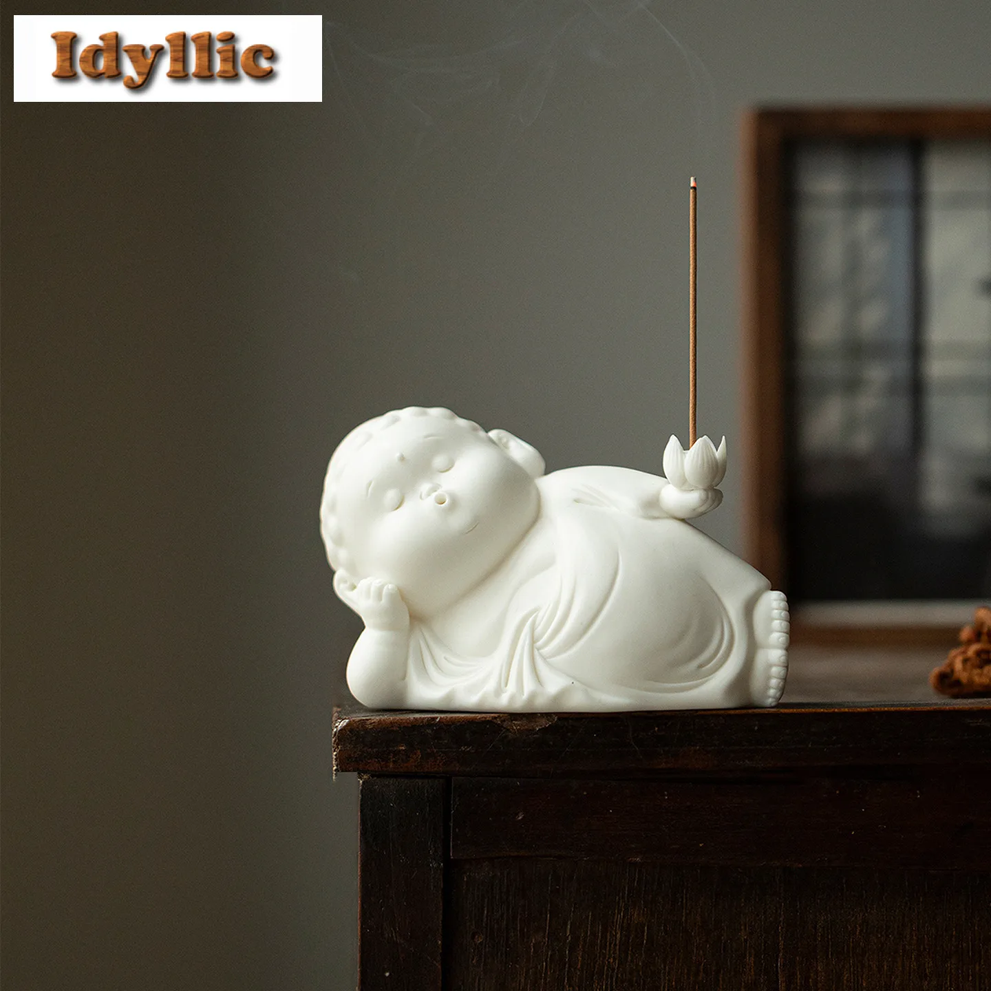 

Little Fat Buddha Incense Holder Mist Smoking Steamers Incense Burners Aromatherapy Censer Chinese Tea Set Accessories Ornaments