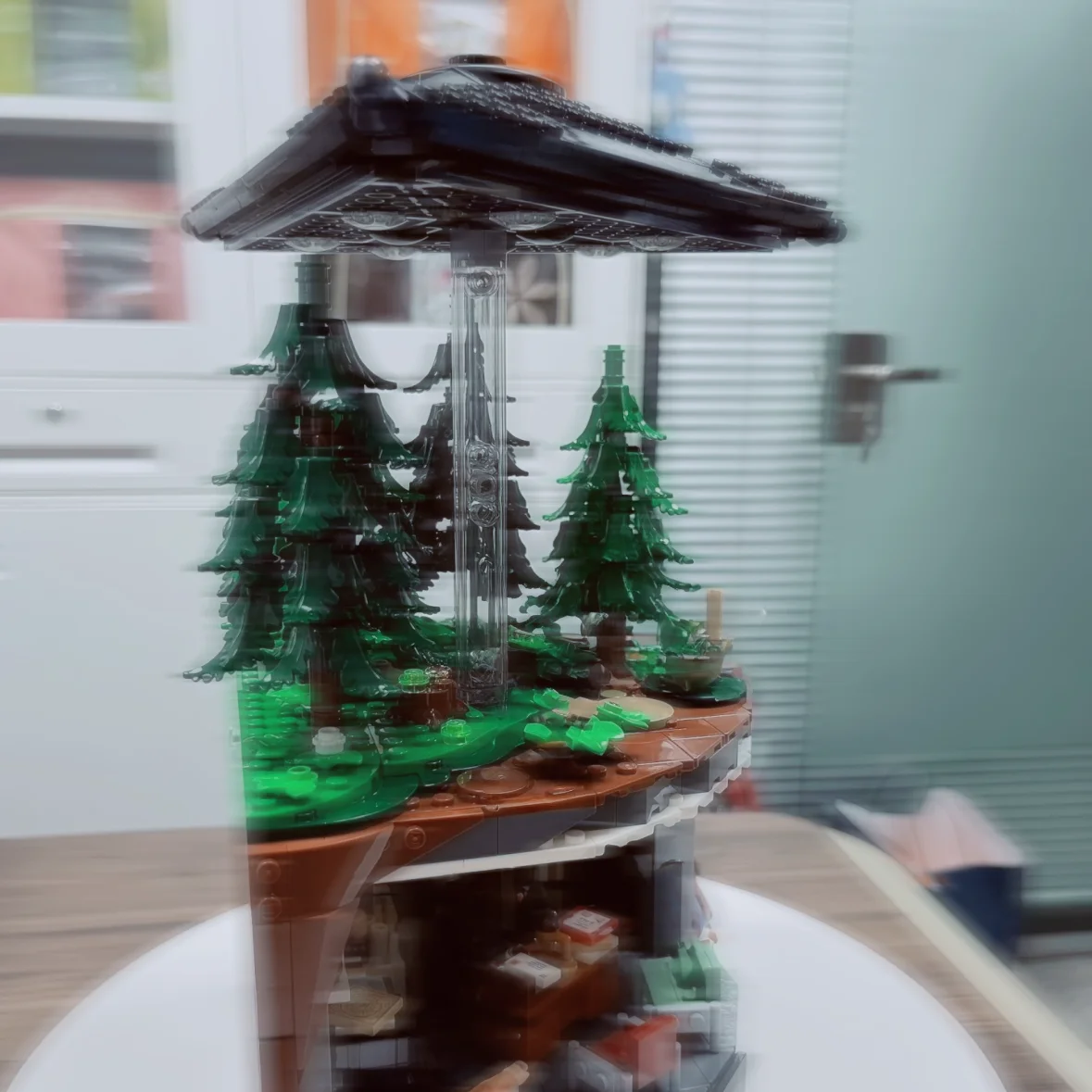 NEW 1478pcs Alien UFO Scene Building Blocks, Double Layer Underground Research Base Model, Creative Desktop Holiday Gifts