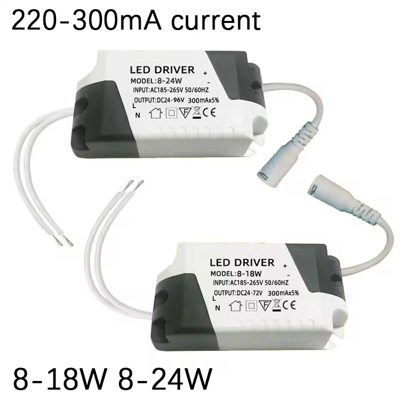 מנהל LED AC 85V-265V ל-DC 24V 8-24W מתאם ספק כוח למנורת תקרה פאנל תאורה 9W 12W 18W לתאורת LED