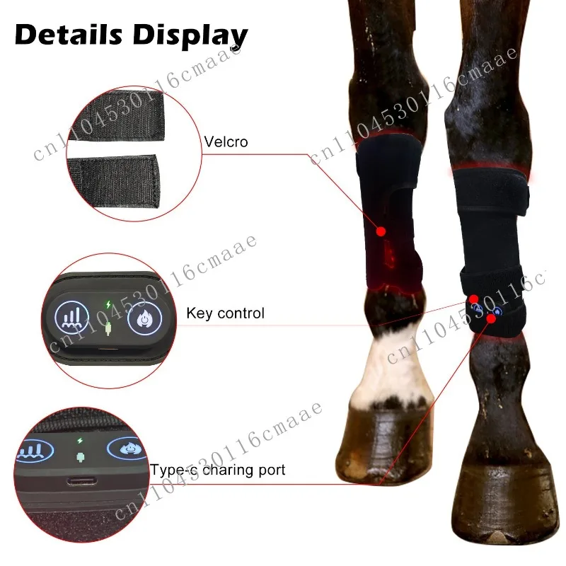 Professional Grade Handheld Red Light Therapy Device for Horse Shank Tendons, 96pcs LEDs, 660nm/850nm, 10W, USB, Pain Relief