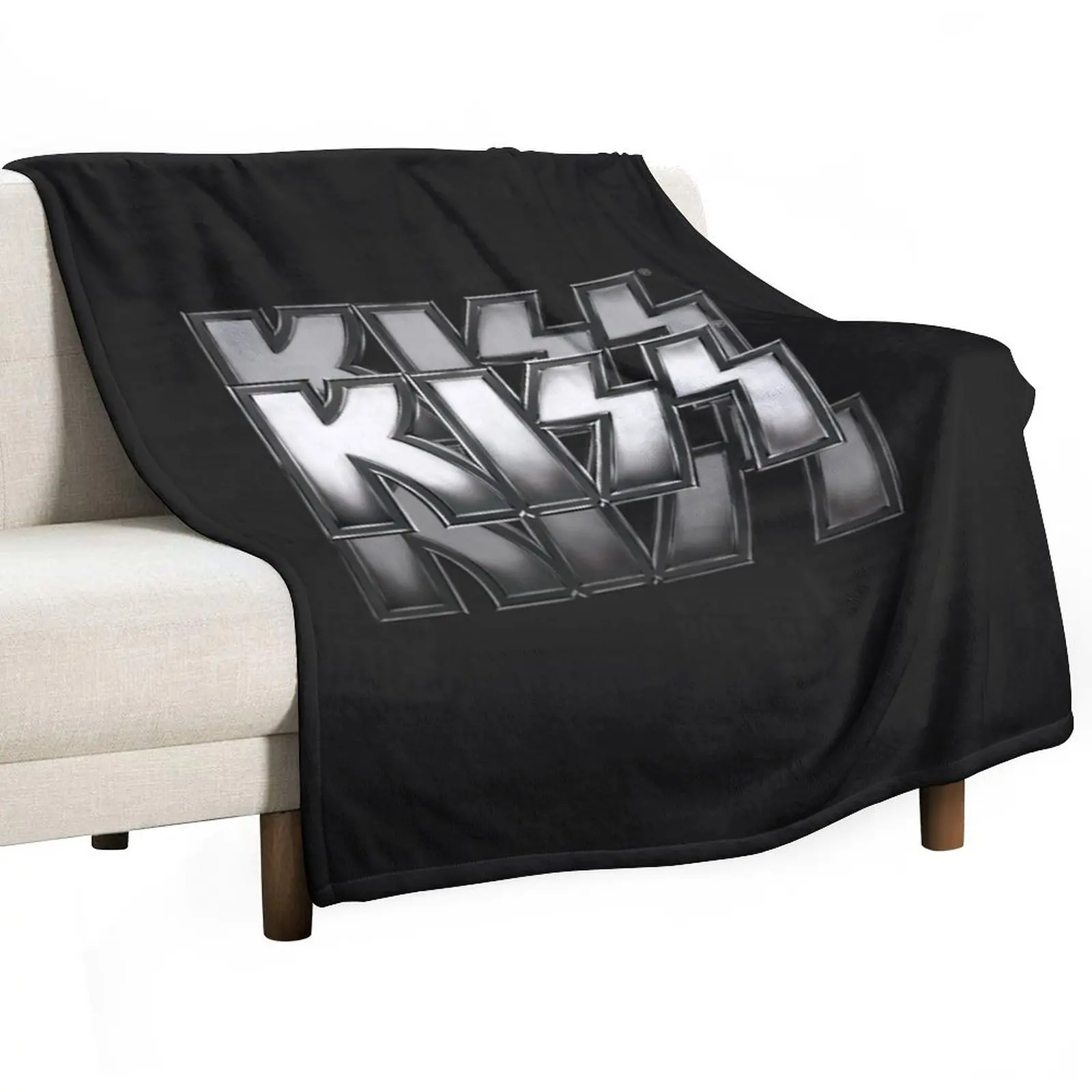 

KISS! KISS! KISS! simple logo design Throw Blanket Thin Decorative Beds Blankets Sofas Of Decoration Hairy Blankets