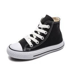 Kids Girl Boy High-top Canvas Shoes Students Breathable sneaker Shoes Children Wear-resistant Sport Casual flat Board Footwear