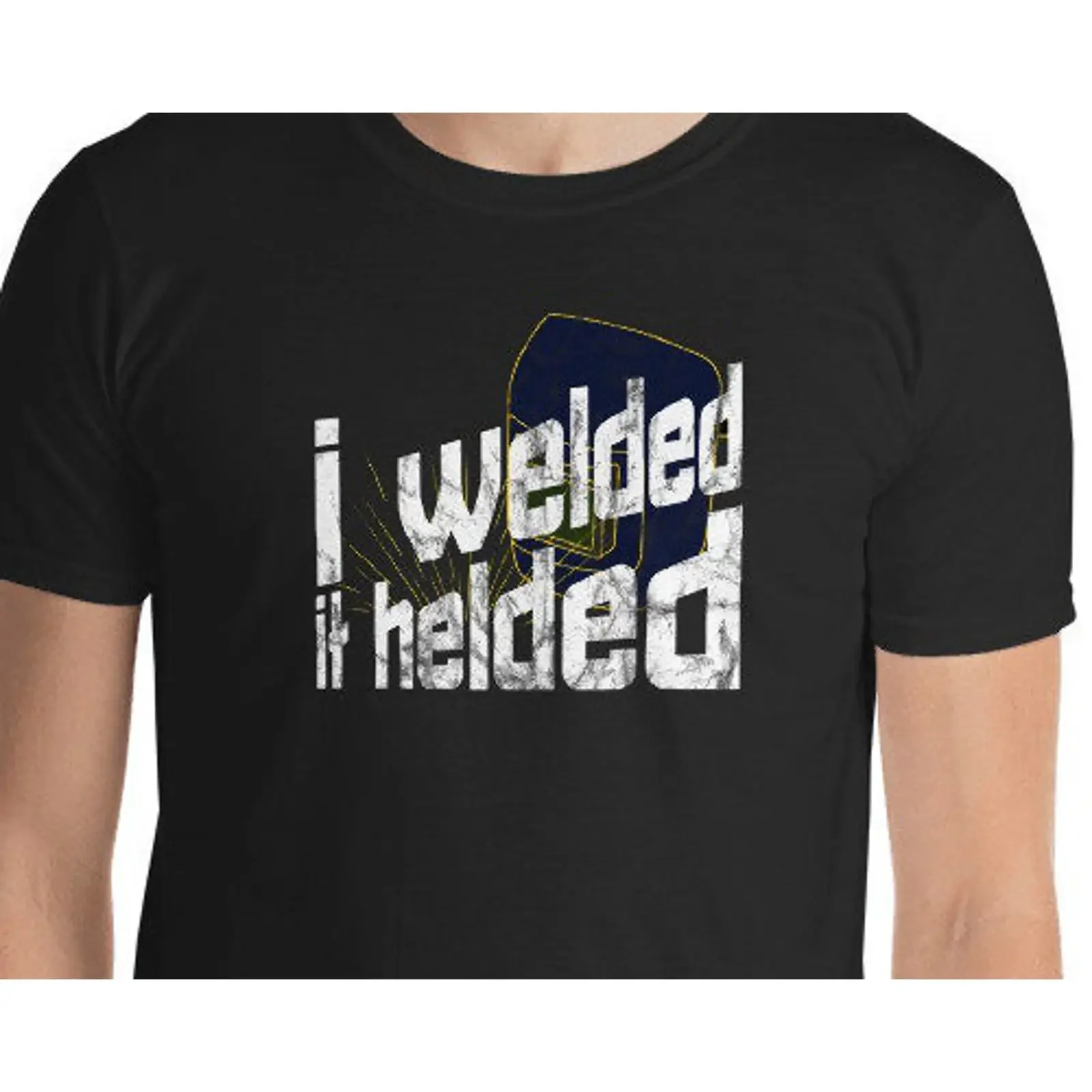 Funny Welding  T Shirt vintage Washed Slightly homme Stylish Stretched graphic Top For Everyday Wear streetwear Comfortable