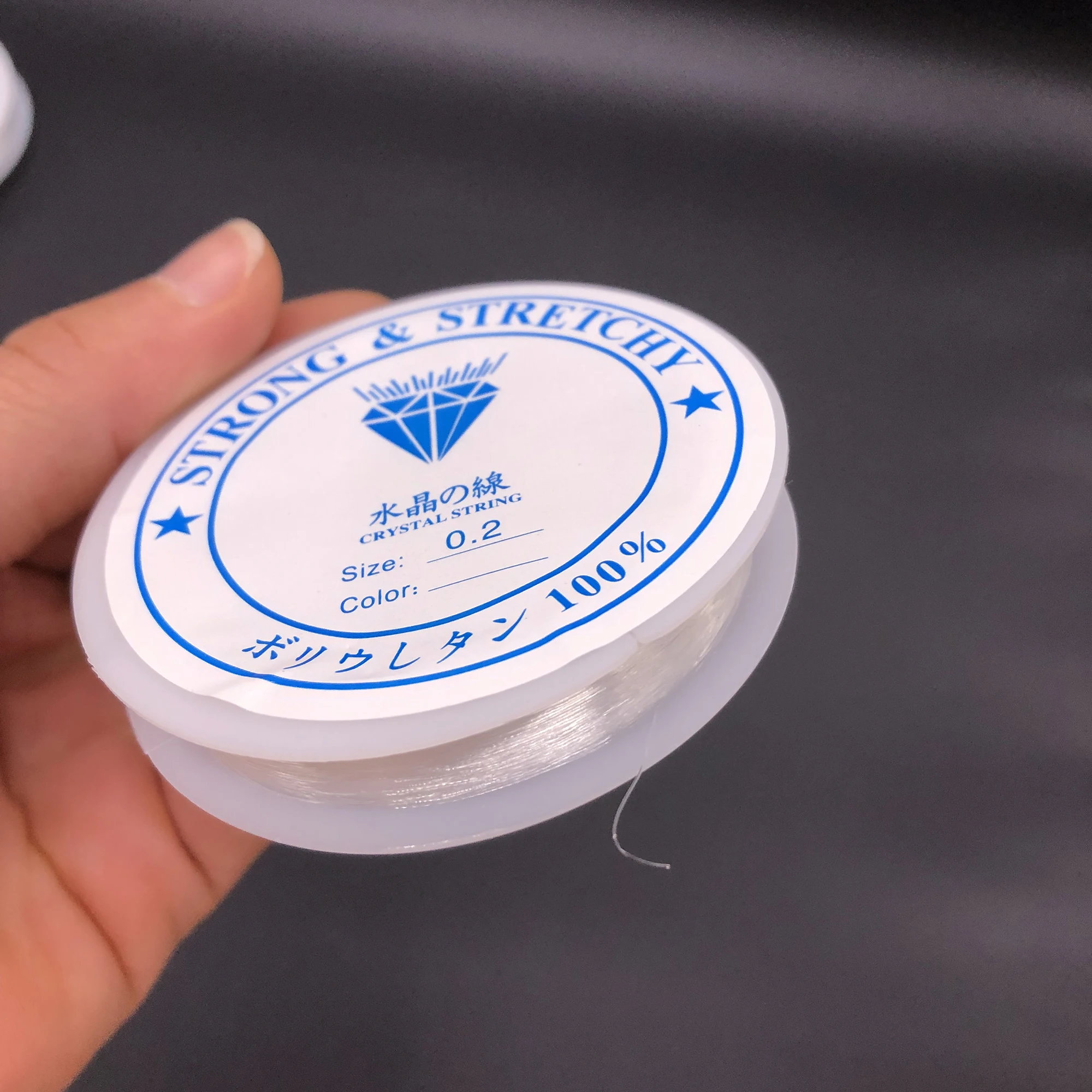 

0,2 мм, 100 м/рулон, прозрачный шнур с кристаллами и бисером, неэластичная рыбная леска для DIY браслета и ожерелья, ювелирные изделия, аксессуары