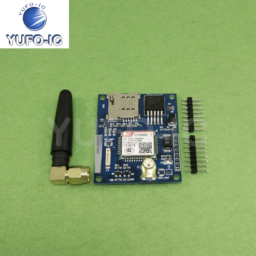 Free Ship 1pcs Sim800c Development Board Four-Frequency GSM/GPRS Module Bluetooth-compatible/Tts/DTMF Instead Of Sim900a