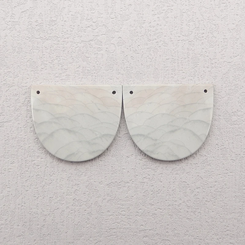 Natural Stones Double Hole Woman Earring Pair,Handmade Fashion Semi-precious Stones, Jewelry Accessories