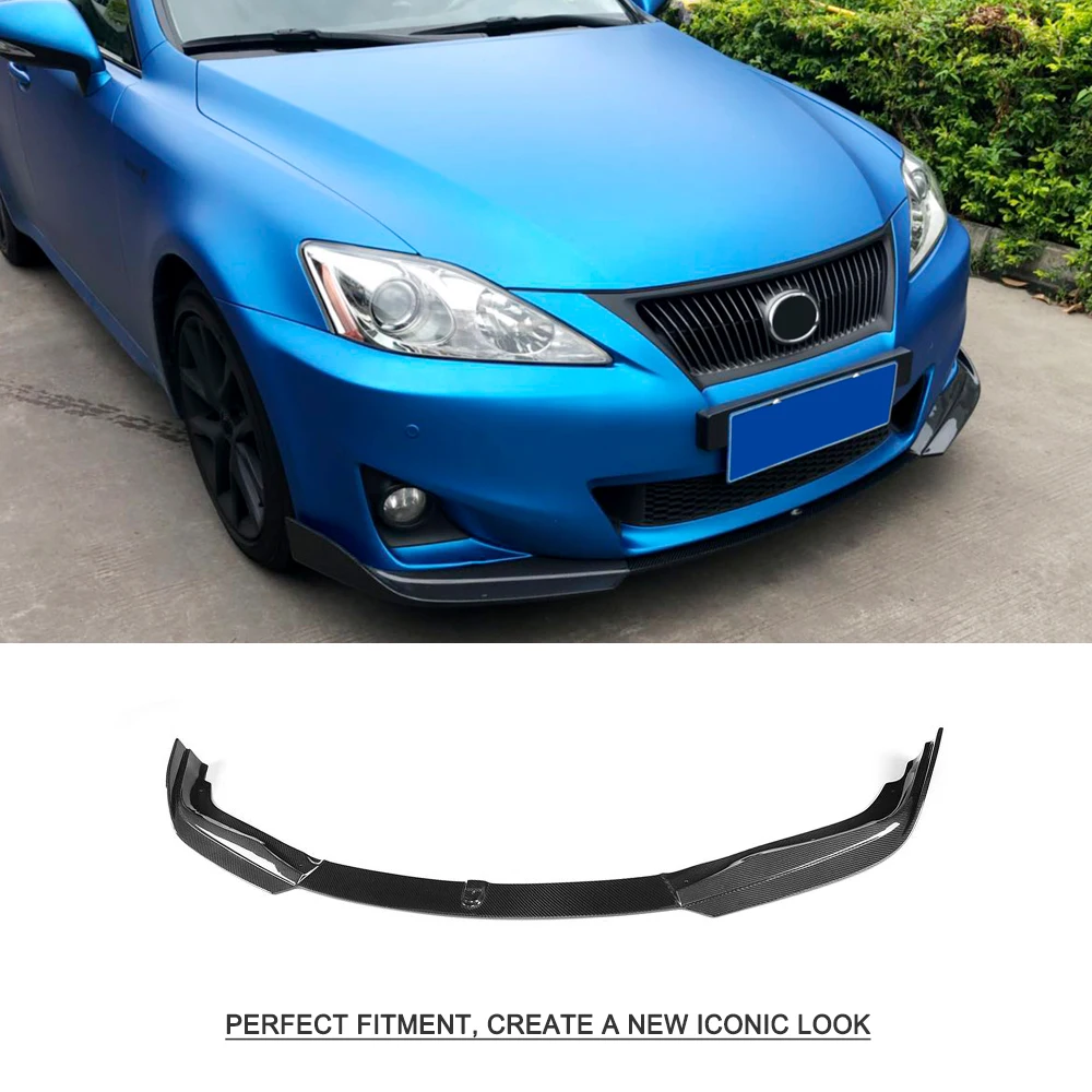 Carbon Fiber Front Bumper Lip Spoiler Splitters for LEXUS IS250 300 IS F Base Sedan 4-Door 2011 2012