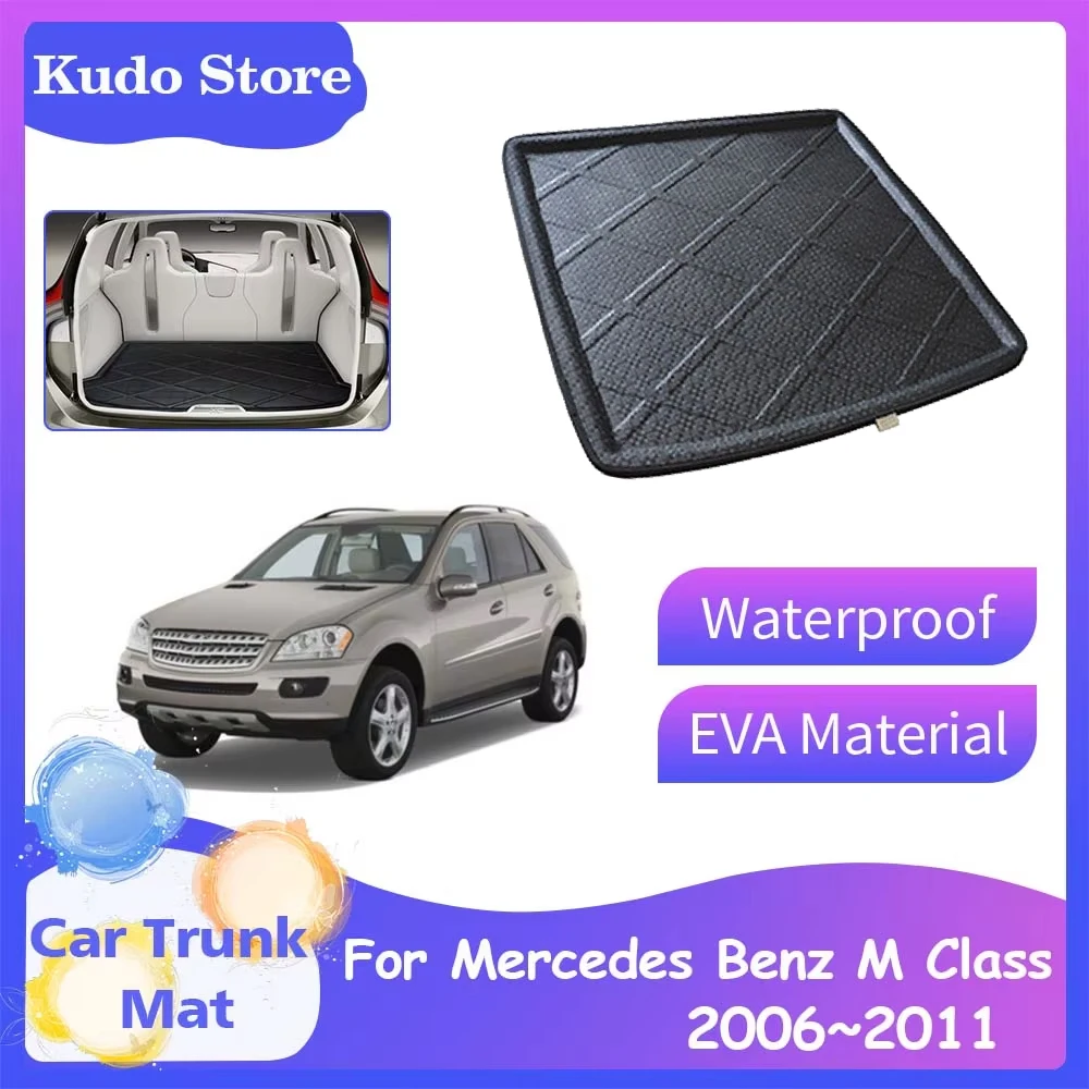 

Car Trunk Mats for Mercedes Benz M Class W164 ML 320 2006~2011 Rear Luggage Cargo Liner Covers Storage Tray Cushions Accessories