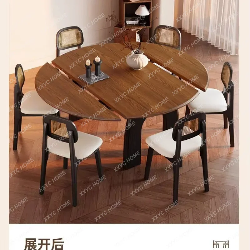 XX Extendables Round Dining Tables  Design Kitchen Restaurant Dining Tables Wood Modern Brown Mesas De Comedor Furniture