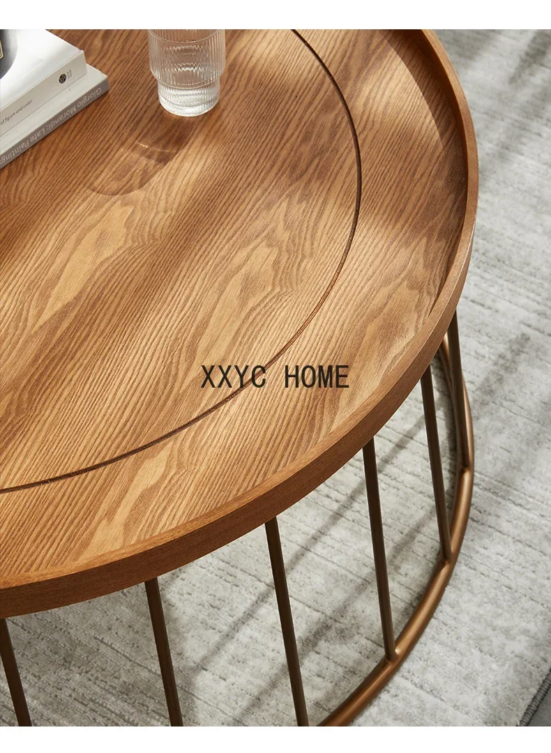 Light Luxury Post-Modern Simple Living Room Nordic American round Tea Table Personality European Coffee Table