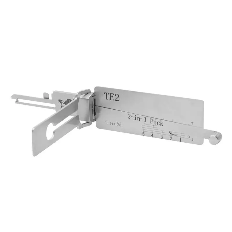 LISHI TE2 2 in 1 Locksmith Tool Lock Pick & Decoder Flat Milling for TESA TE2 Home Door Civil Lock