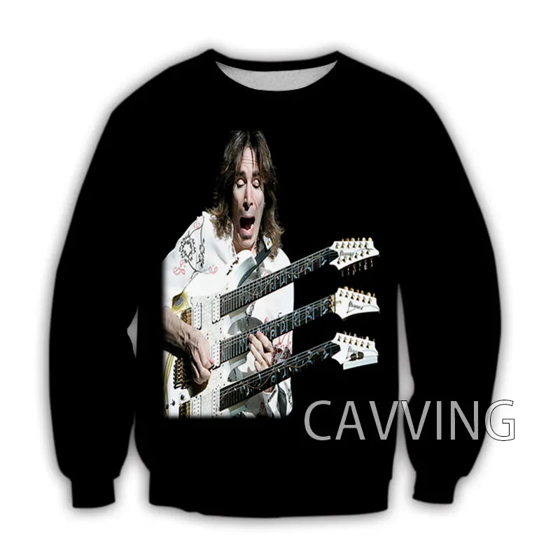 CAVVING-sudaderas con estampado 3D de Steve Vai para hombre y mujer, sudaderas de cuello redondo, estilo Harajuku, sudaderas de manga larga, C02