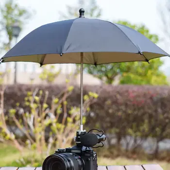 JJC Upgrade Camera Umbrella Camera Rain Umbrella Height Adjustable Design with Cold Shoe Mount, Camera Rain Cover for Canon Sony