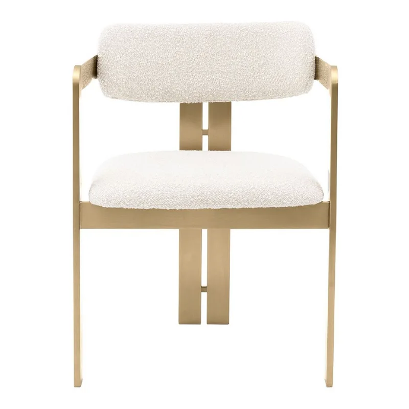 

Modern Luxury Stainless Steel Frame Booker Accent Chair Armchair Modern