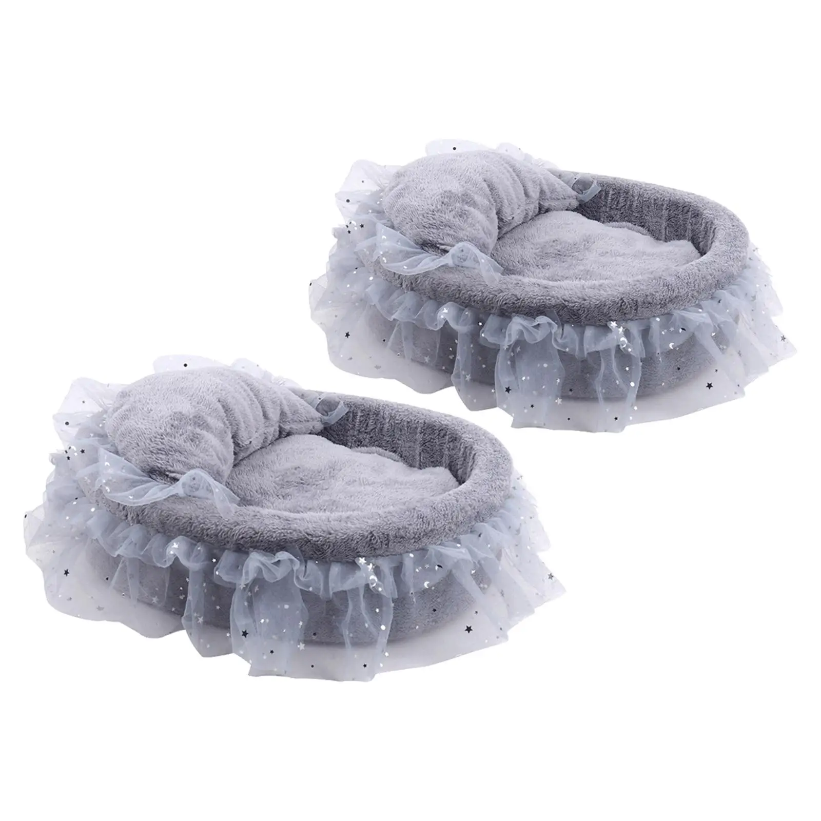 

Милые лежанки для кошек в стиле принцесс для домашних кошек: прочные, круглые, из теплой ткани, с нескользящим покрытием