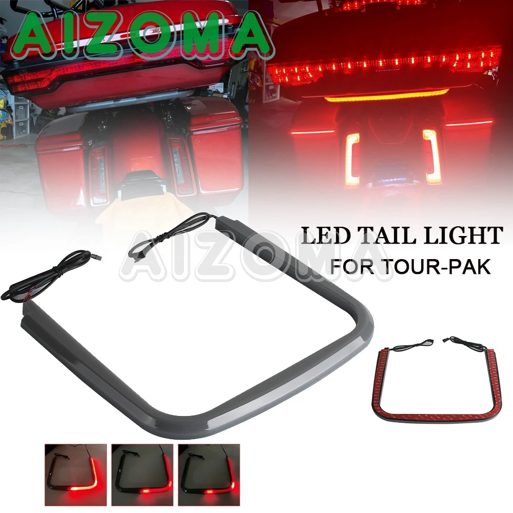 

Мотоциклетный фонарь, дымчатый светодиодный задний фонарь, указатель поворота, пластик для Harley Touring Tour-Pak Road Glide Ultra Limited CVO 14-23