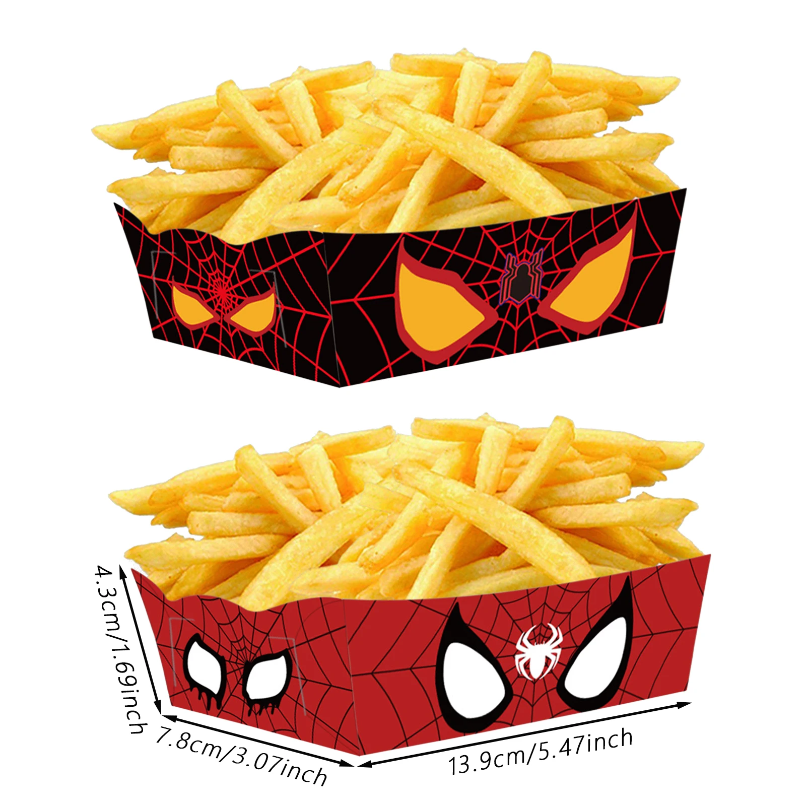 12/24/36-Piece Spider Man Disposable Tableware Paper Trays, Spider Man Paper plates，Food Boxes For Birthday Wedding Party Suppli