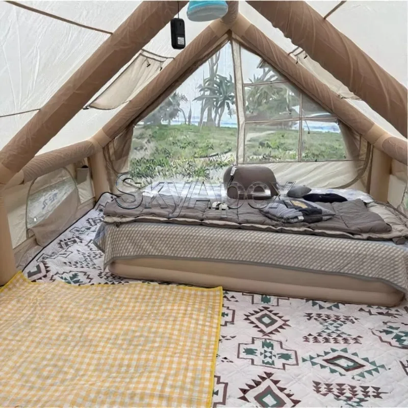 Fast Setup Portable Camping Tent Waterproof Two Separate Bedrooms Suitable For Outdoor Family Camping Holiday Picnic Activities