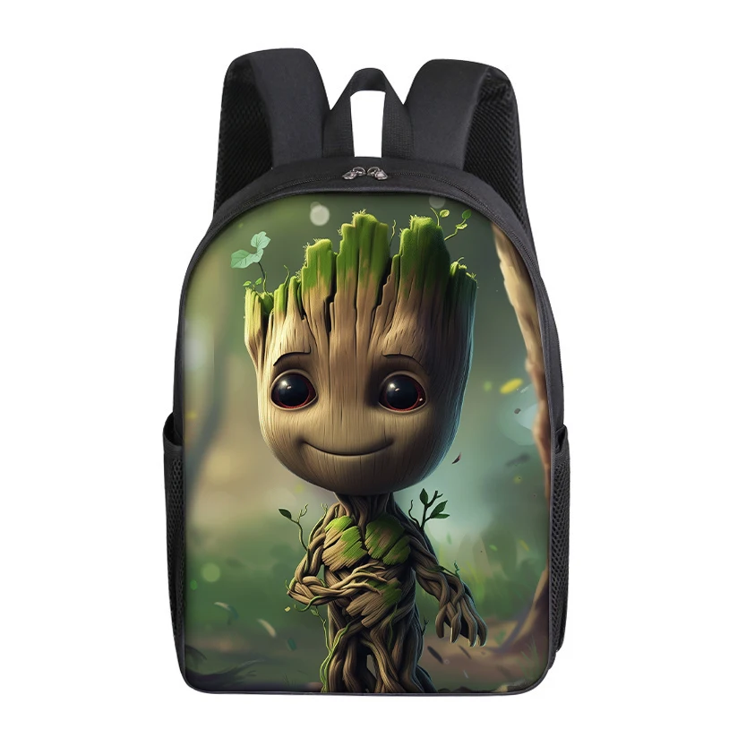 Marvel Groot Disney Backpack Movie Cartoon Print School Bag Student Supplies Fashion Men Women Office Storage Knapsack Cute Gift