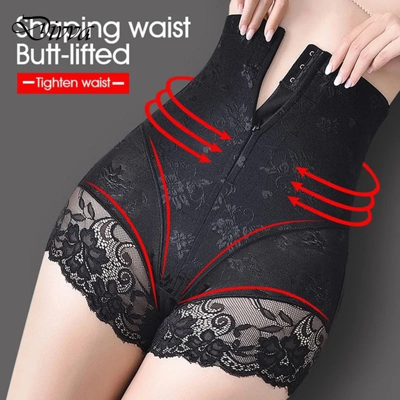 Women High Waist Trainer Body Zipper Shaper Panties Tummy Belly Control Slimming Control Shapewear Girdle Waist Trainer