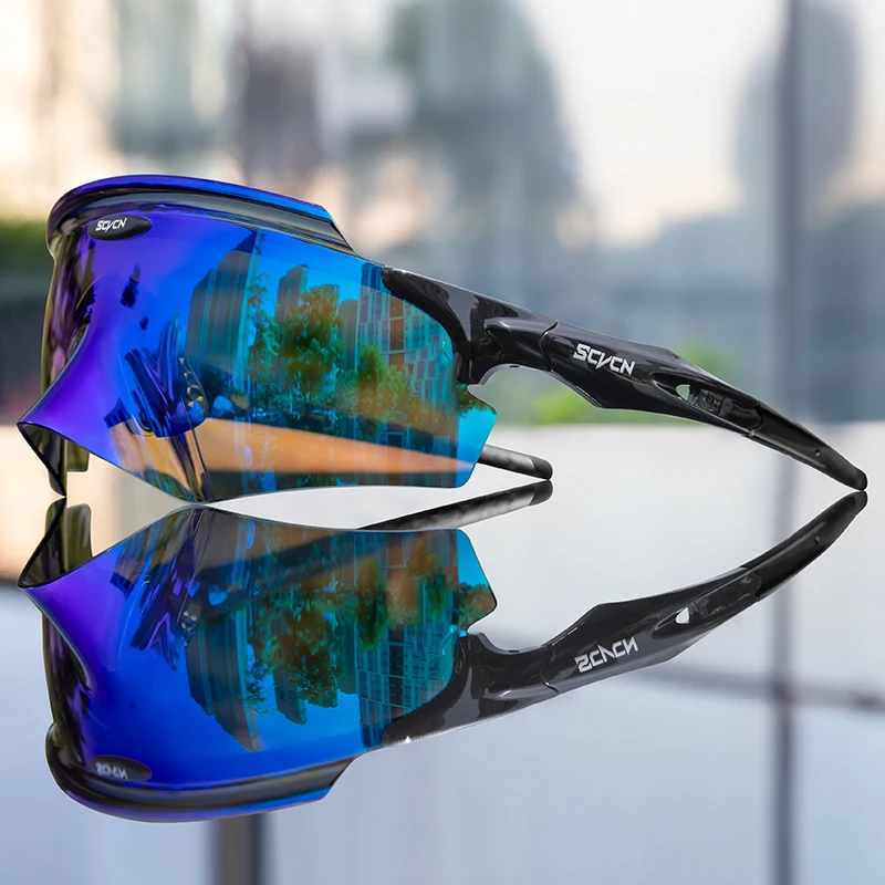 Scvcn Unisex Sports Sunglasses Black 6