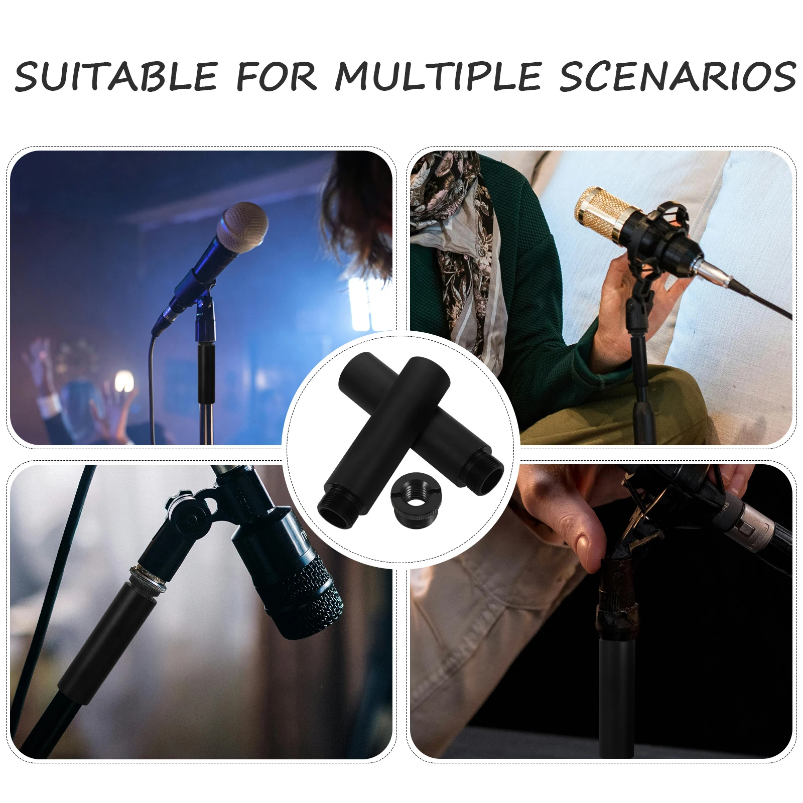 

Microphone Stand Set 2 TF10130 1 TF10104 Extension Rods Tube Desktop Aluminum Alloy Adapter Live Streaming Recording Boom Arms