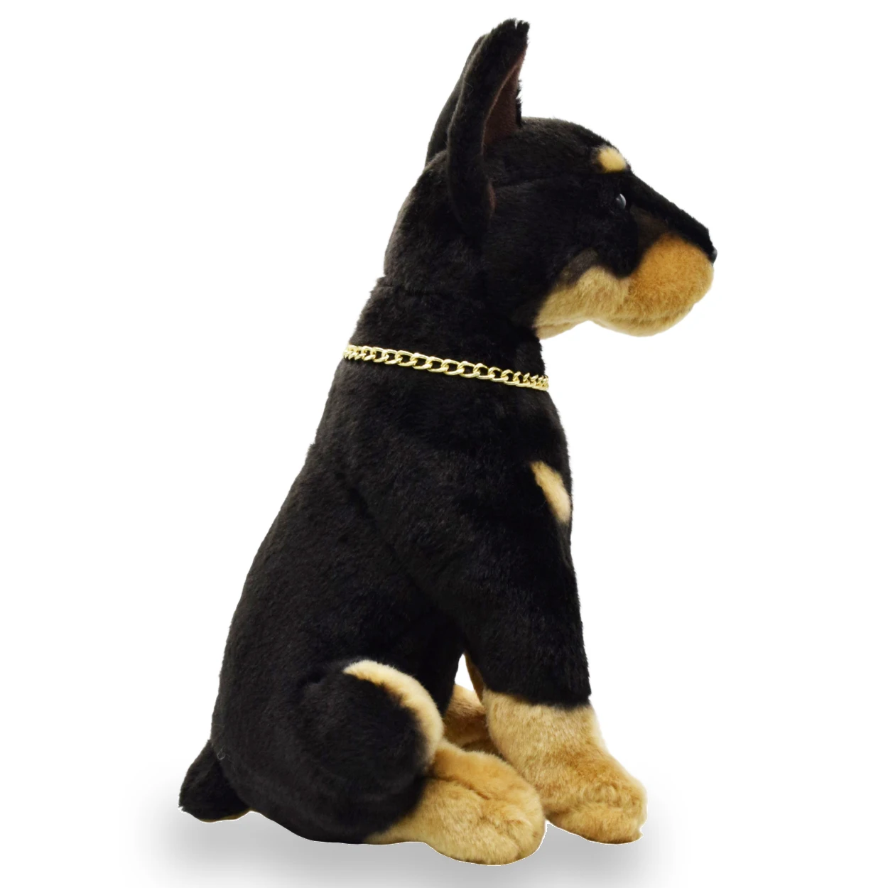 Realistic Doberman Dog Stuffed Animal Plush Toy, Lifelike Animal Plushies, Simulation Animals Doll