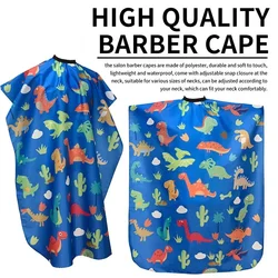 Patrón de dibujos animados corte de pelo vestido de estilismo salón niños peluquería capa barbería hogar niño corte de pelo capa peluquero delantal