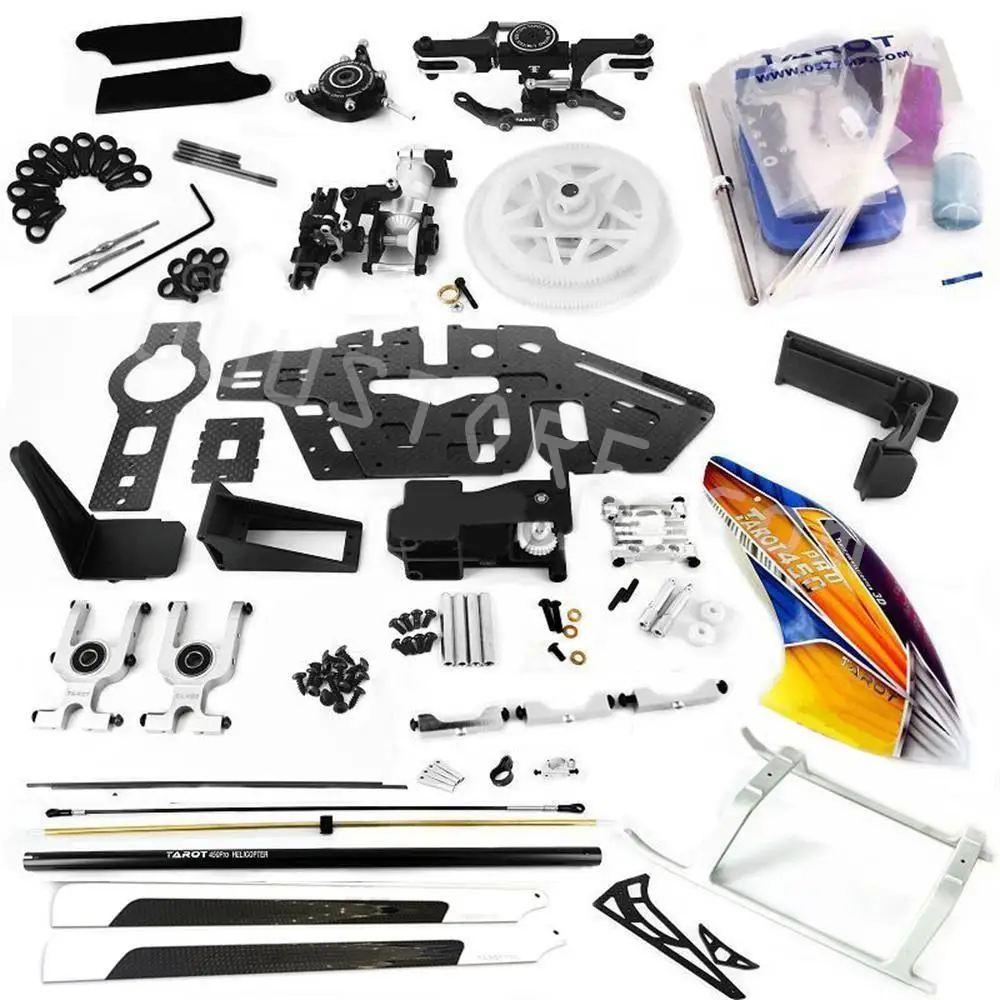 Oroginal Tarot 450 PRO V2 FBL Flybarless RC 6CH Helicopter Metal Kit with Propeller TL20006